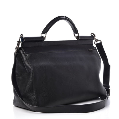 Dolce & Gabbana Calfskin Miss Sicily Weekender Nero Black 3 of 6