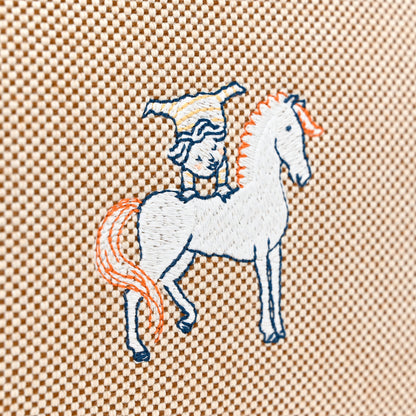 Hermes Canvas Large Bride-A-Brac Cabriole Case Biscuit 8 of 9