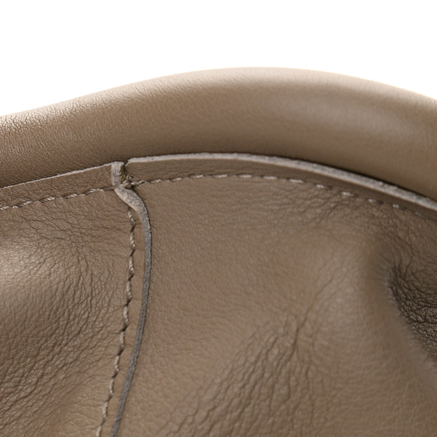 Calfskin L Lux Rope Handle Tote Brown Gold