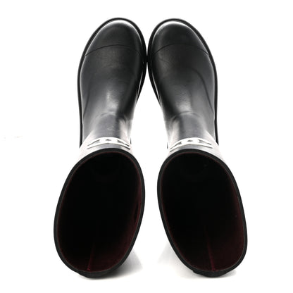 Chanel Caoutchouk CC High Boots 40 Black 2 of 8