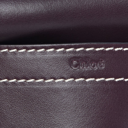 Chloe Shiny Calfskin Mini Marcie Round Crossbody Bag Black Raisin 6 of 11