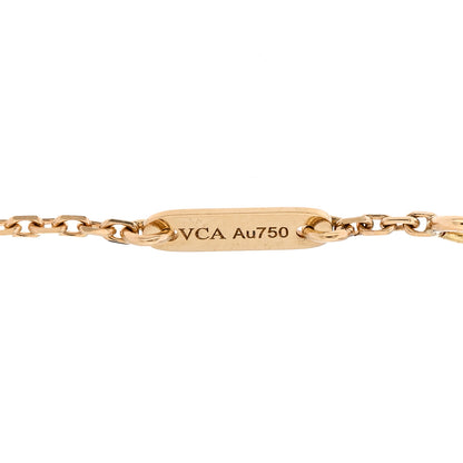 Van Cleef & Arpels 18K Yellow Gold Mother of Pearl Sweet Alhambra Bracelet 3 of 5