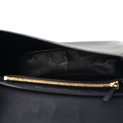 Versace Grained Calfskin La Medusa Flap Shoulder Bag Black 5 of 8