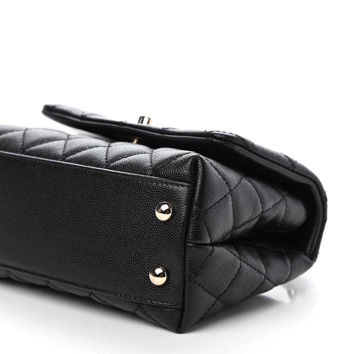 Caviar Quilted Extra Mini Coco Handle Flap Black