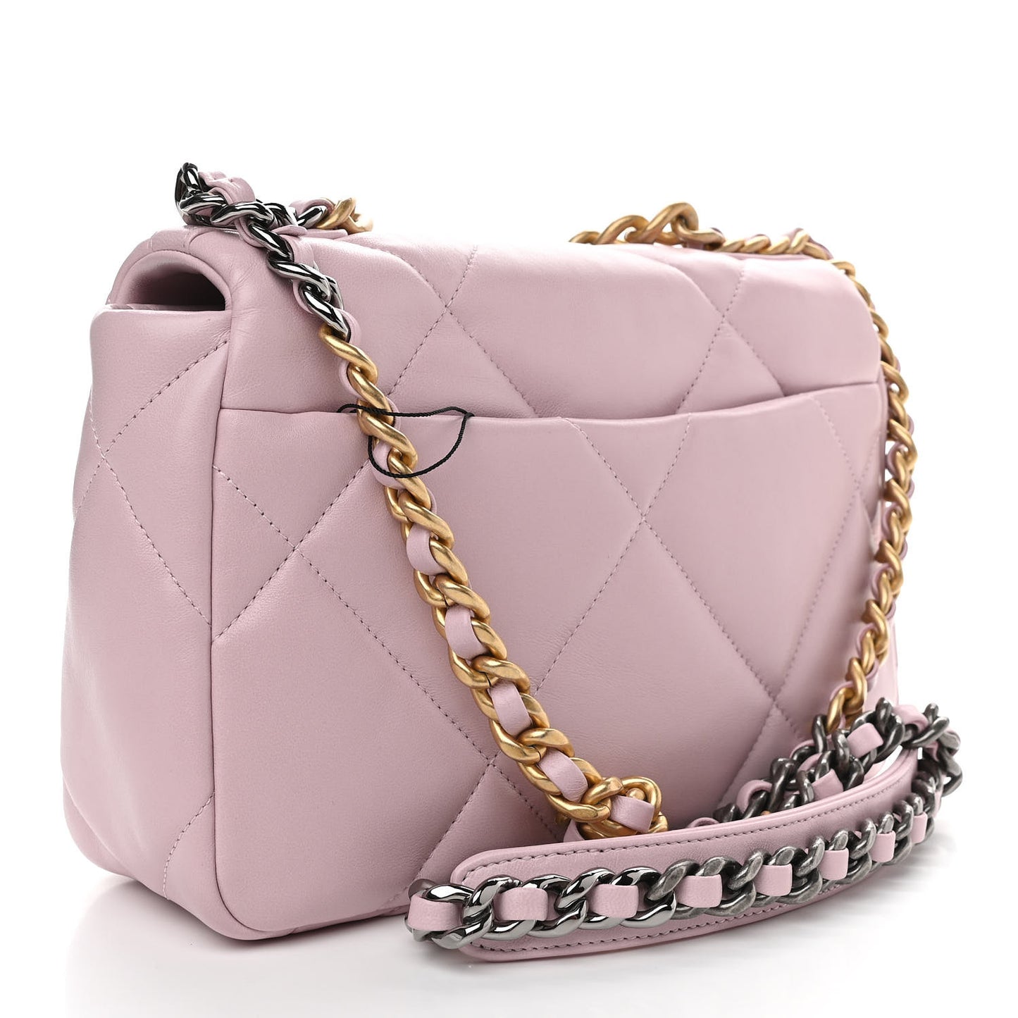 Lambskin Quilted Medium Chanel 19 Flap Light Pink