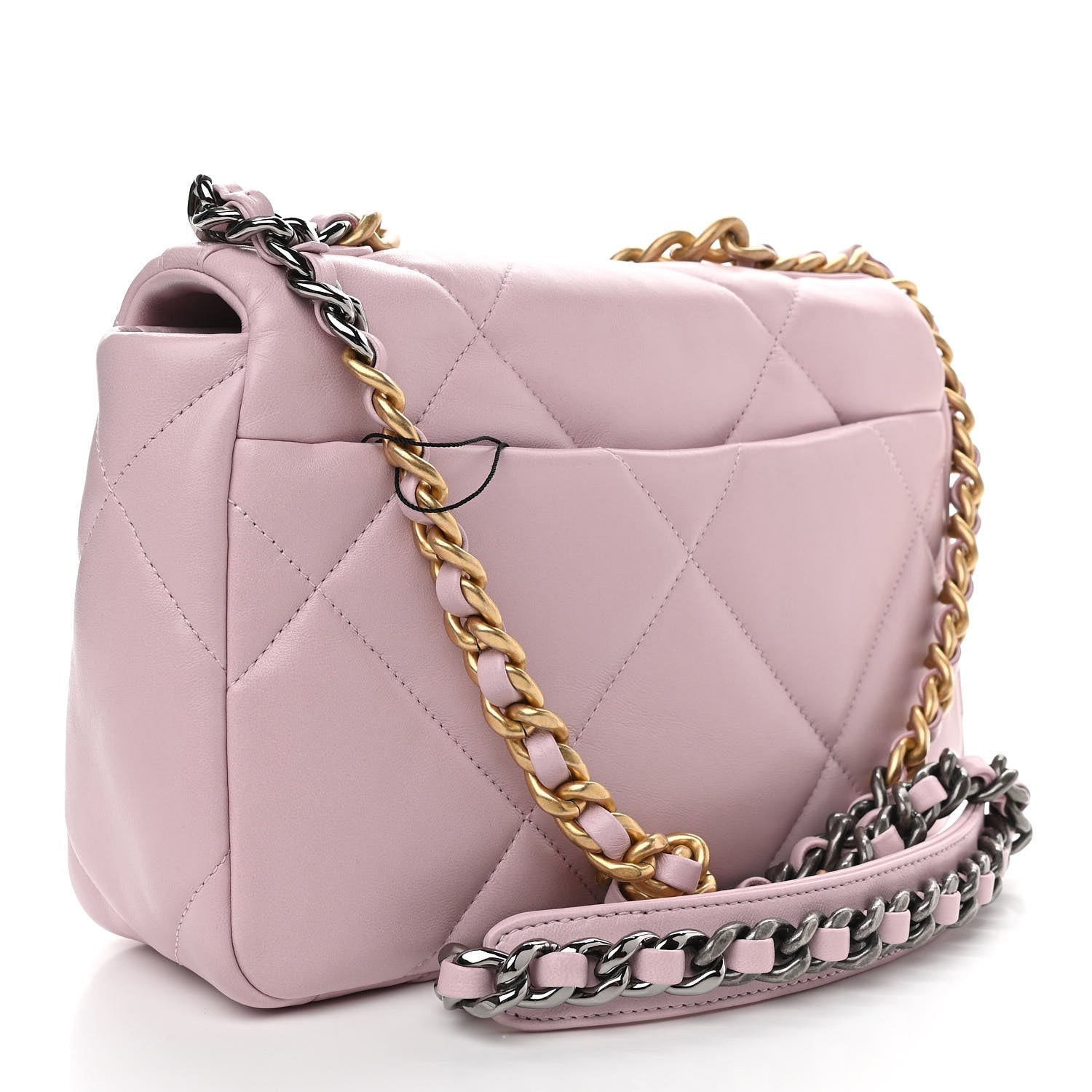 Chanel Lambskin Quilted Medium Chanel 19 Flap Light Pink 3 of 11