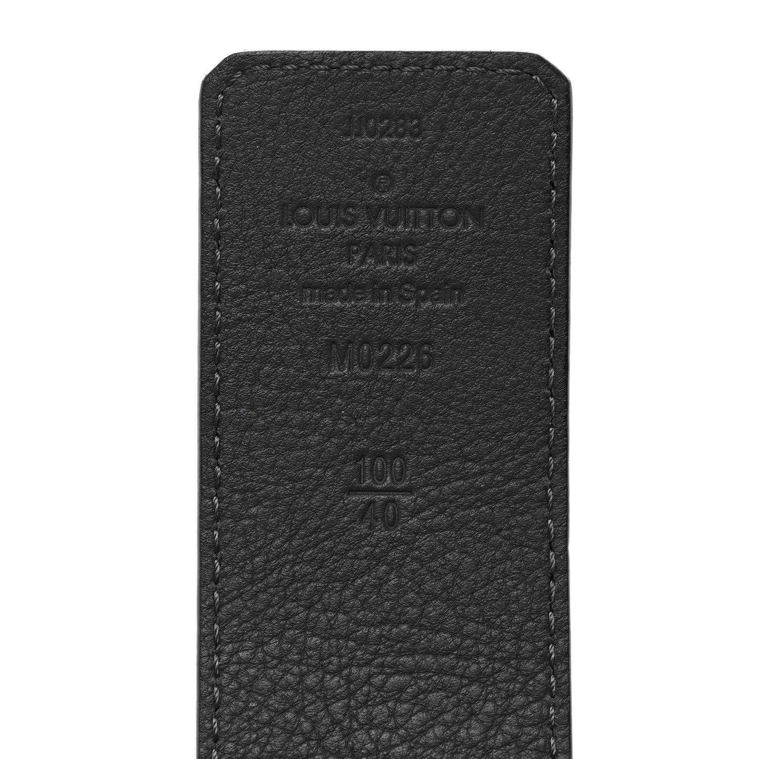 Louis Vuitton Calfskin 40mm LV Optic Reversible Belt 100 40 Black Anthracite Gray 8 of 9