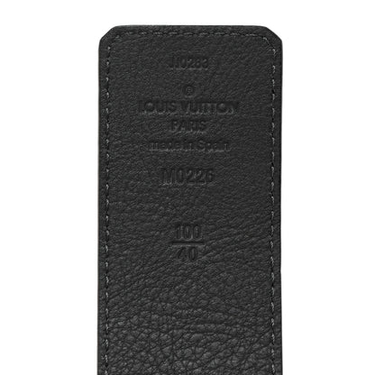 Louis Vuitton Calfskin 40mm LV Optic Reversible Belt 100 40 Black Anthracite Gray 8 of 9
