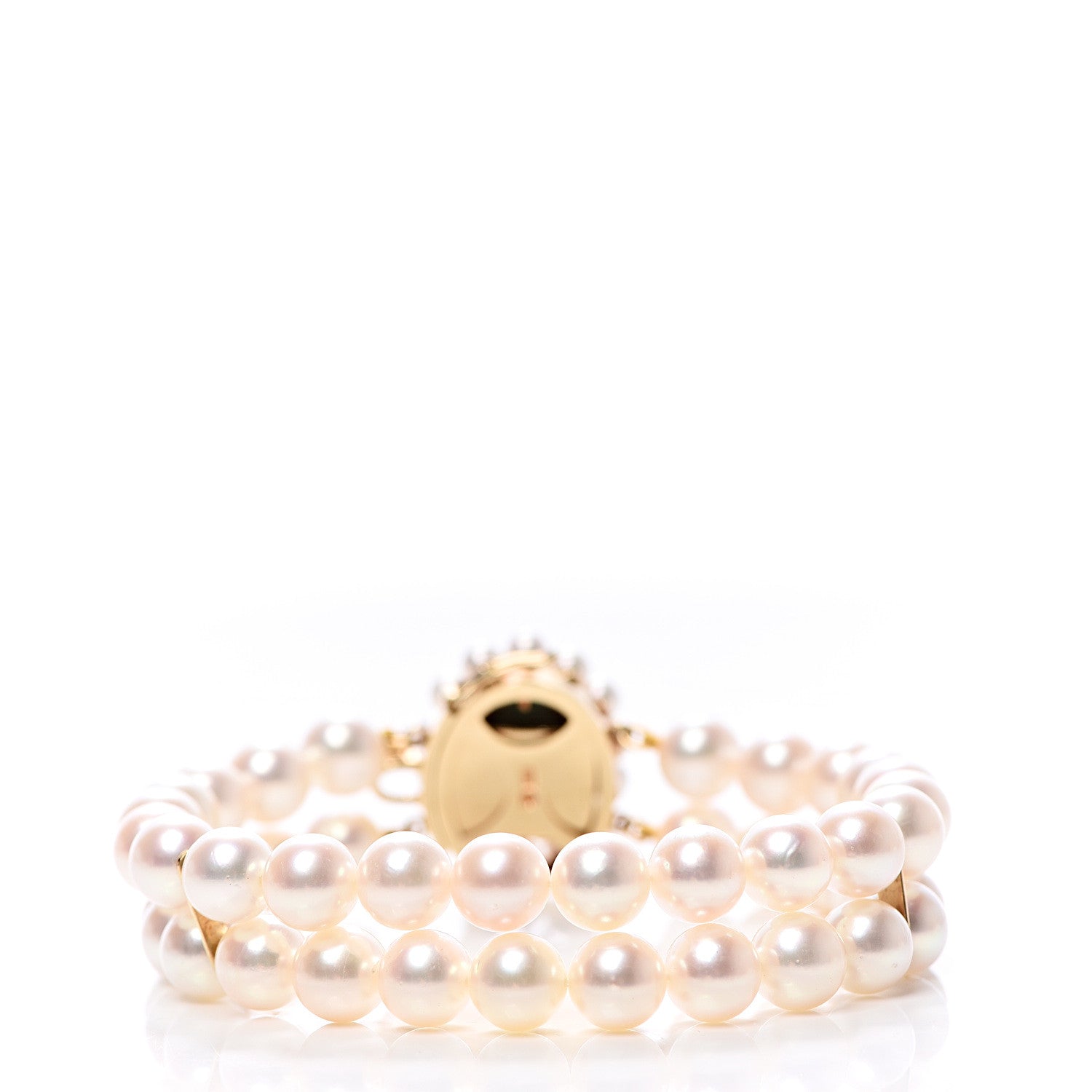 Mikimoto 18K Yellow Gold Turquoise Akoya Pearl 3.5-7mm Double Strand Bracelet 3 of 5