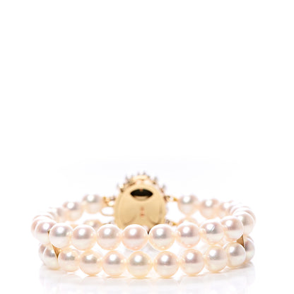 Mikimoto 18K Yellow Gold Turquoise Akoya Pearl 3.5-7mm Double Strand Bracelet 3 of 5