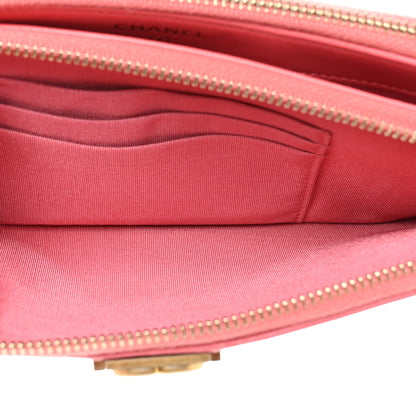 Chanel Caviar Quilted Small Boy Clutch With Chain Pink 7 of 14