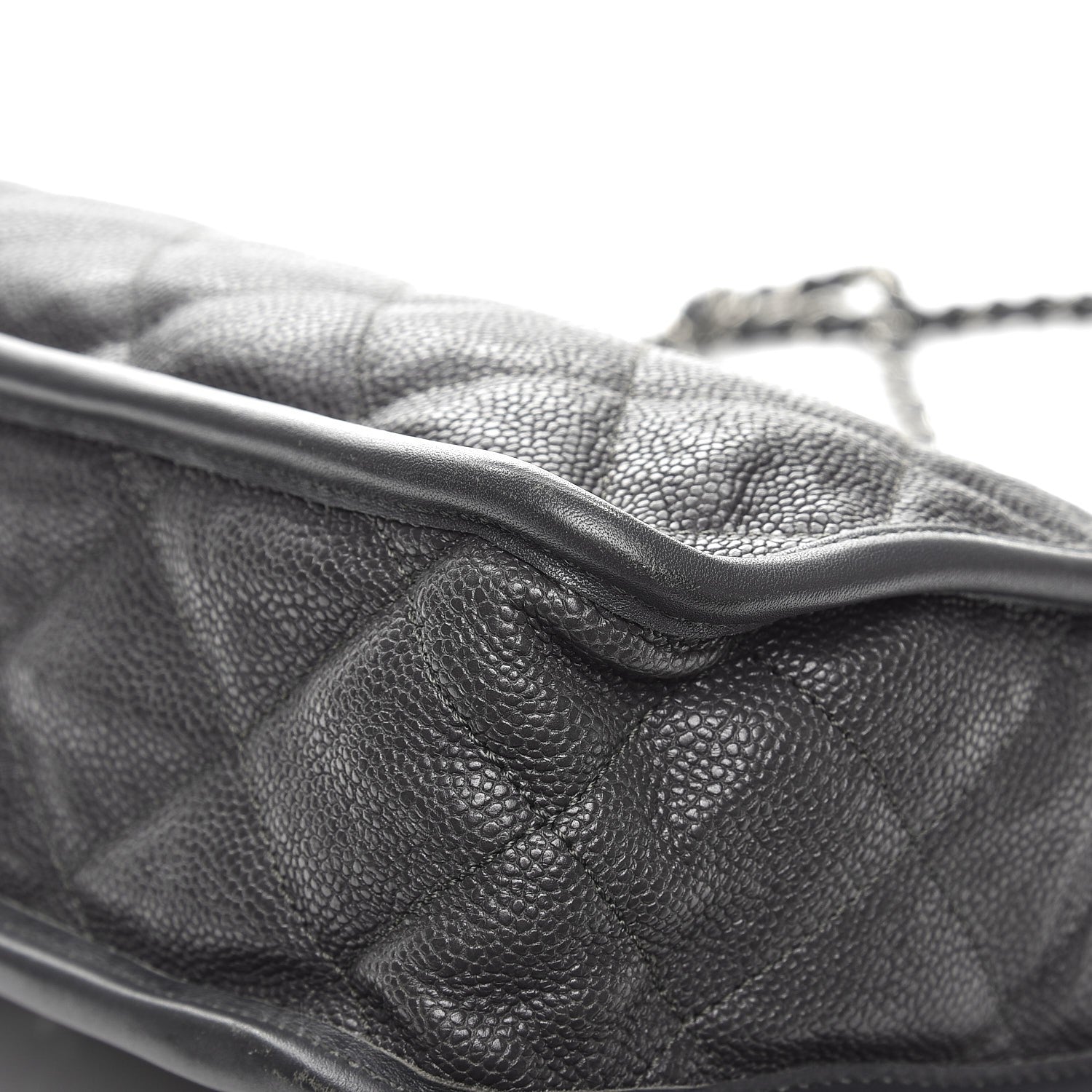 Chanel Caviar Quilted Large French Riviera Flap Dark Grey 11 of 12