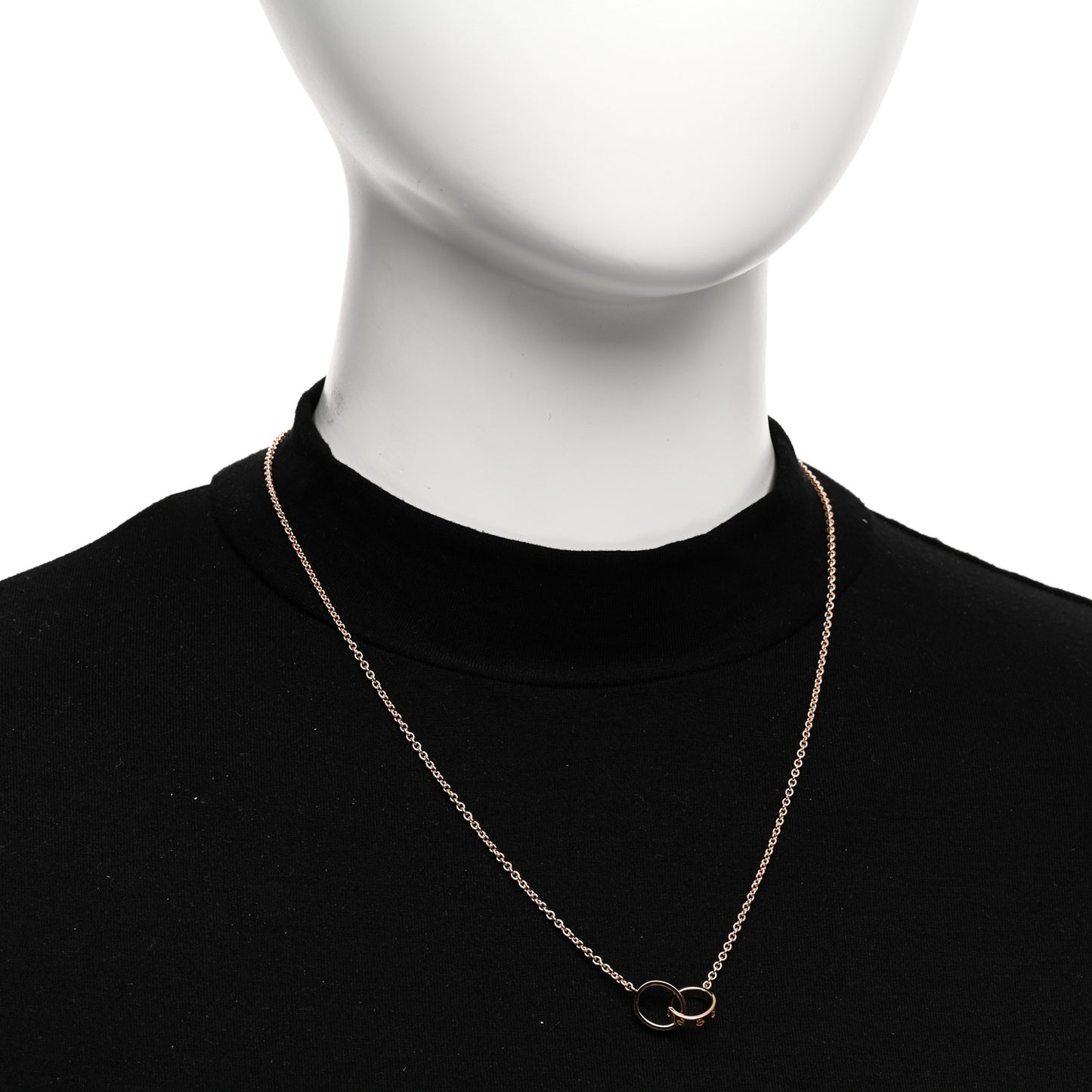 18K Pink Gold Interlocking LOVE Necklace