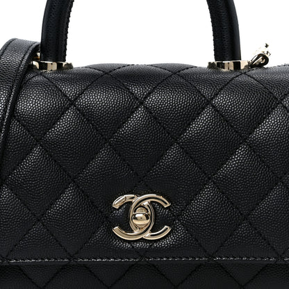 Chanel Caviar Quilted Extra Mini Coco Handle Flap Black 8 of 11