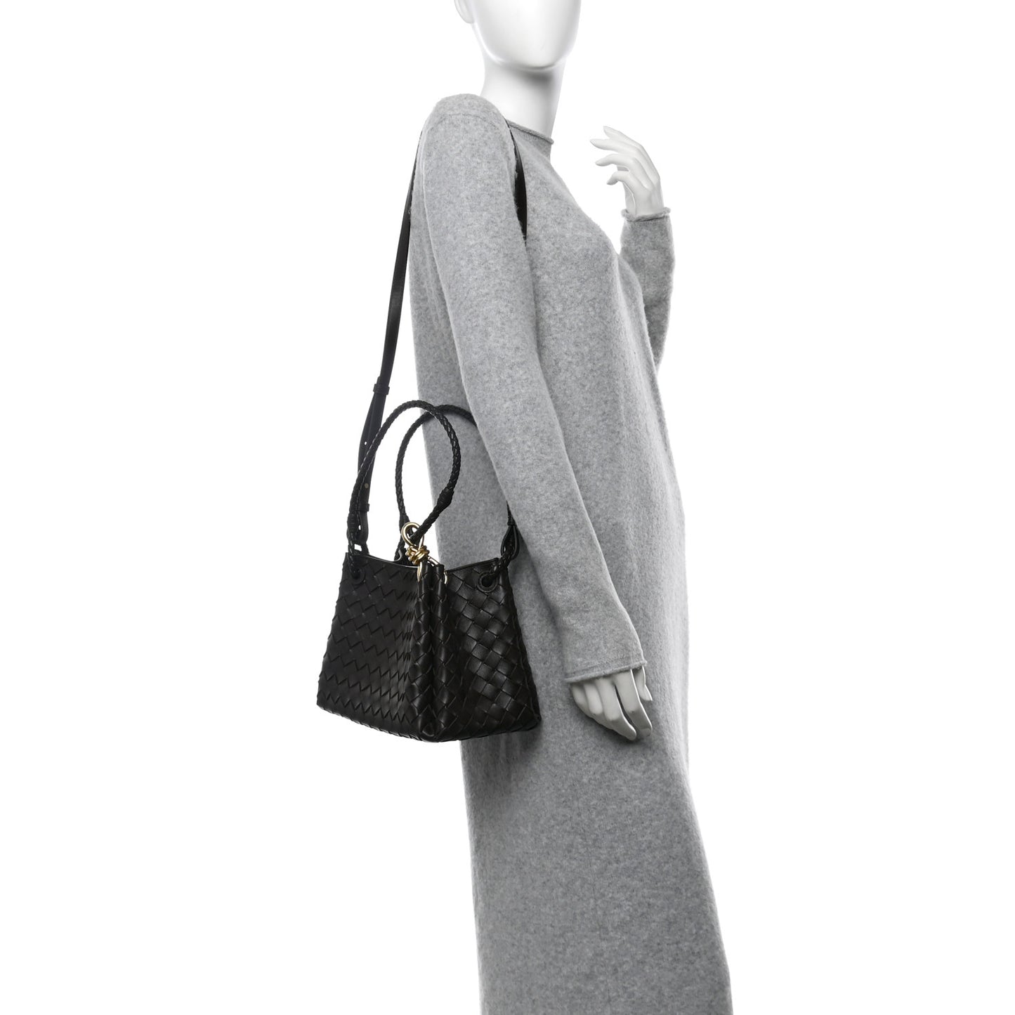 Nappa Intrecciato Medium Parachute Shoulder Bag Fondant