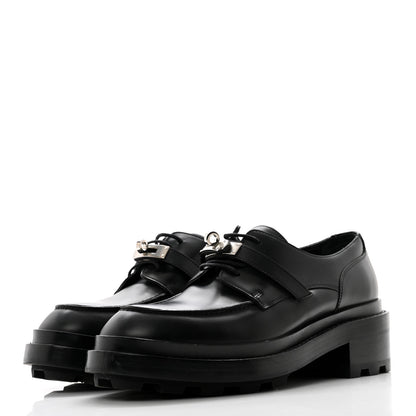 Hermes Glossed Calfskin First Oxford 38.5 Black 3 of 11