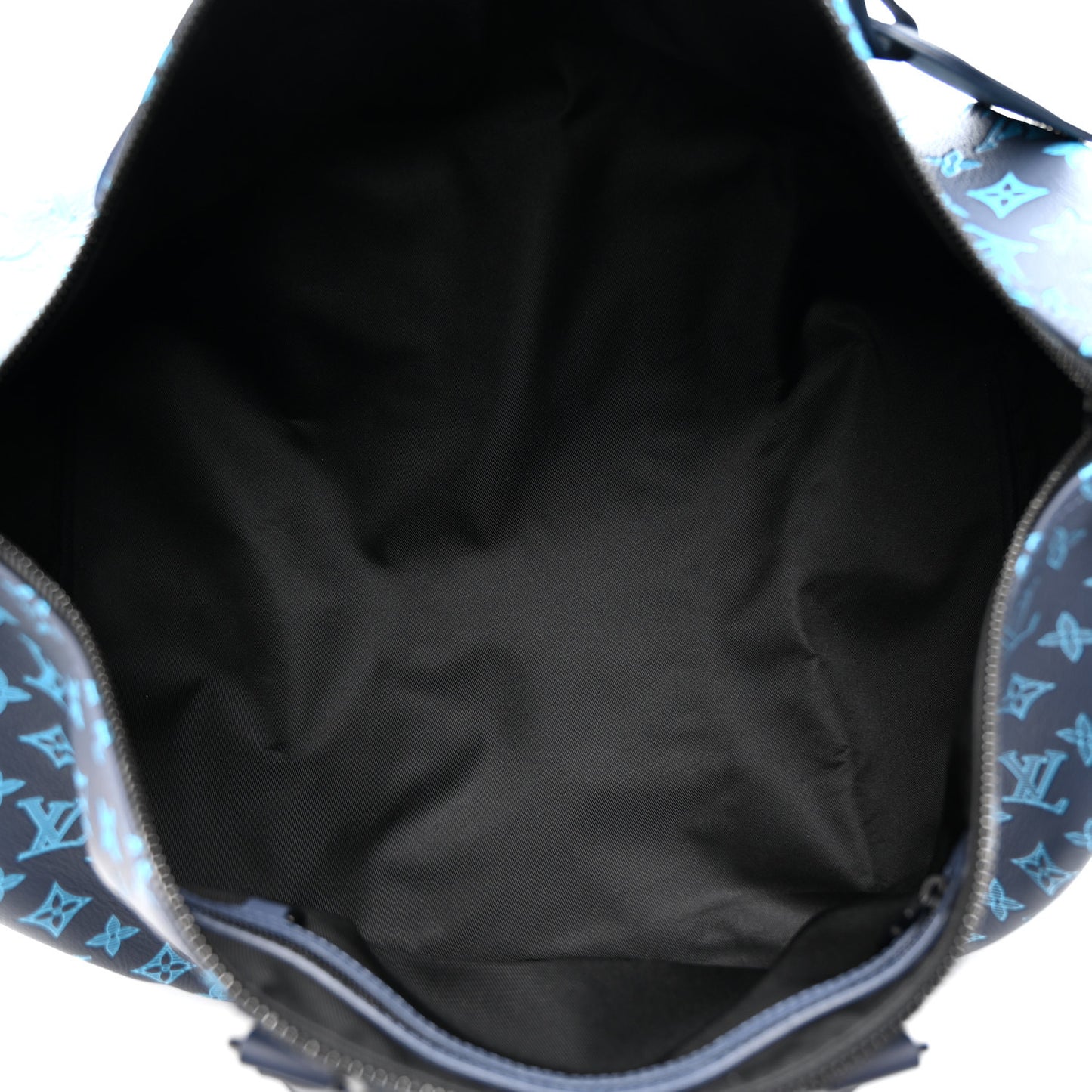 Calfskin Monogram Shadow Keepall Bandouliere 50 Navy