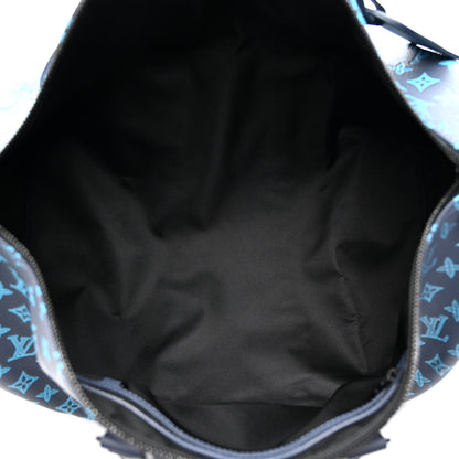 Louis Vuitton Calfskin Monogram Shadow Keepall Bandouliere 50 Navy 4 of 9