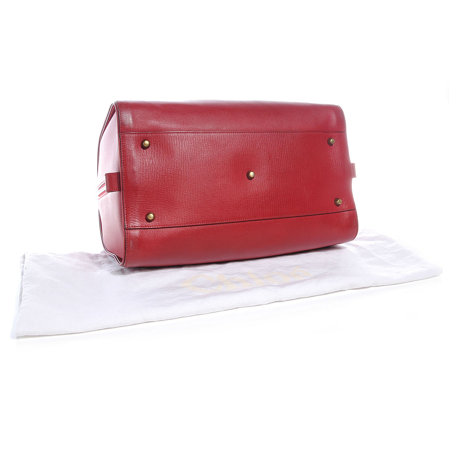 Calfskin Aurore Duffle Bag Vermillion Red
