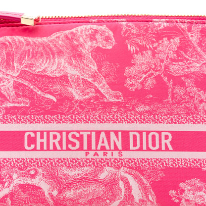 Christian Dior Canvas De Jouy Diortravel Nomad Pouch Pink 8 of 11