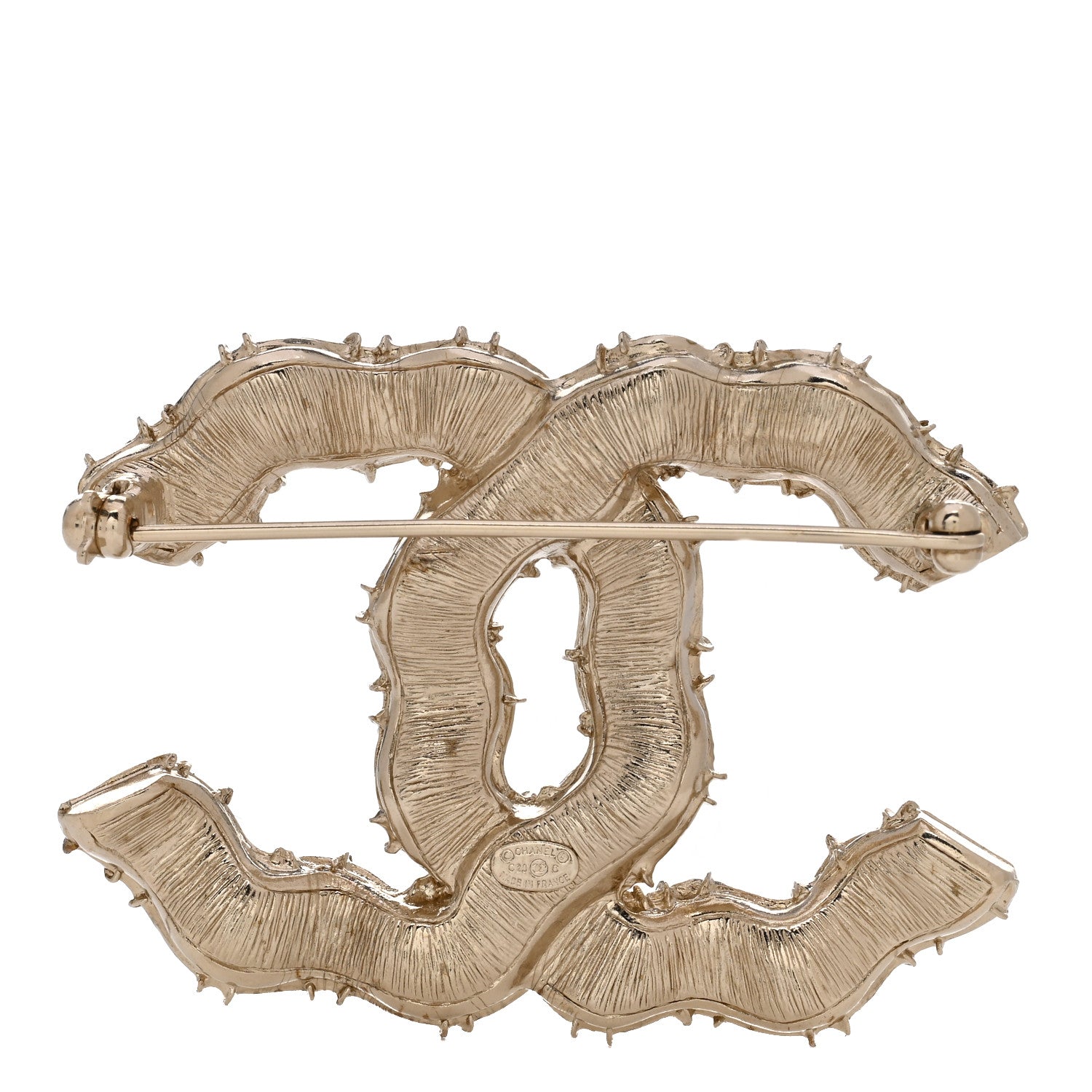 Chanel Crystal CC Camellia Express Brooch Gold 3 of 4