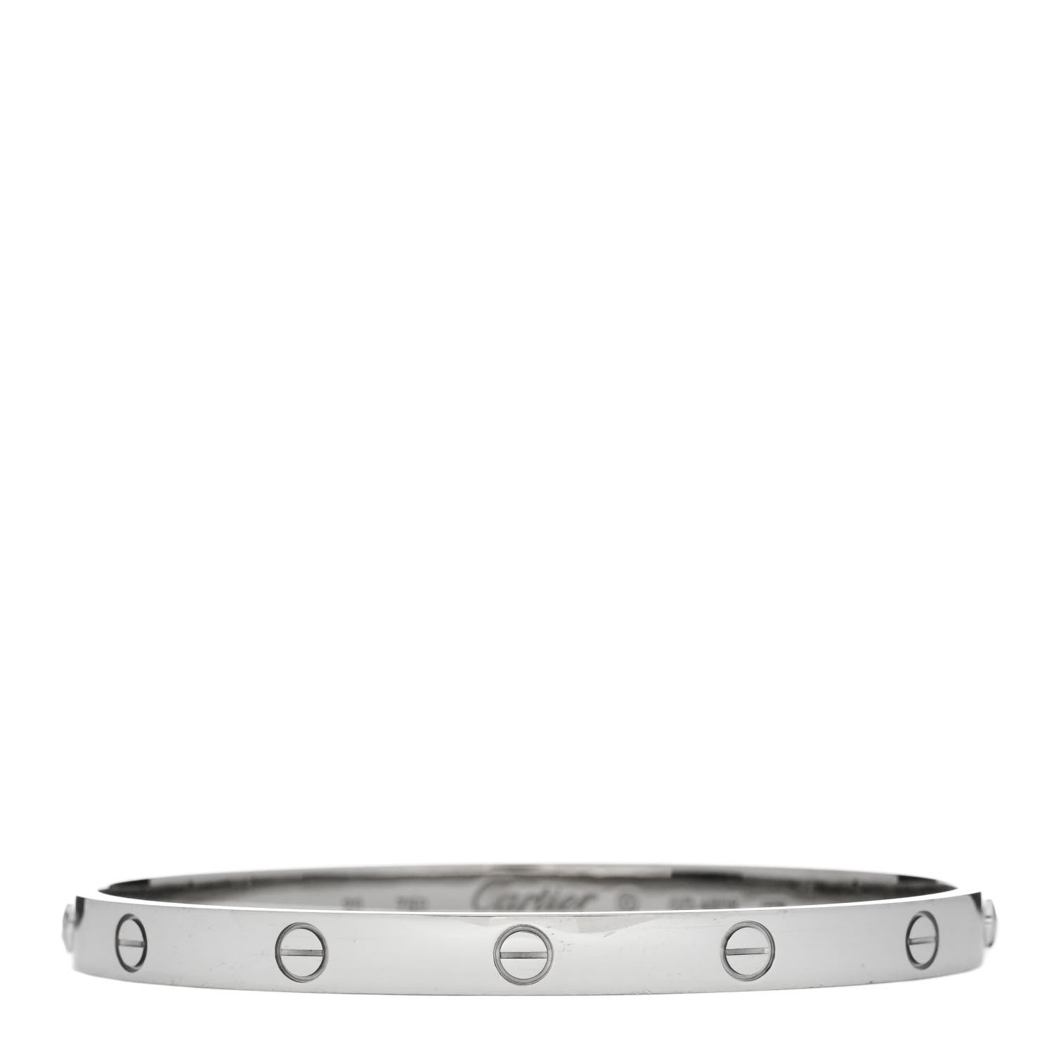 Cartier 18K White Gold LOVE Bracelet 20 1 of 10