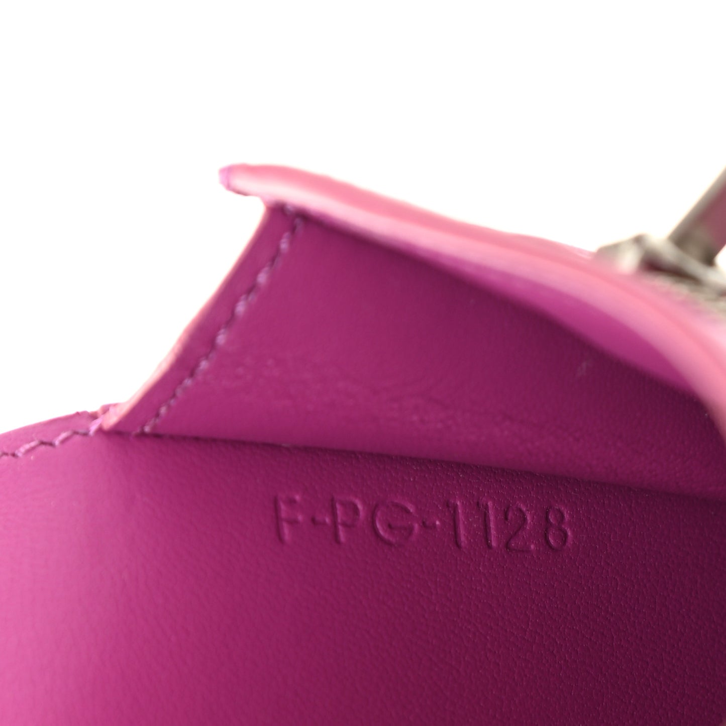 Grained Calfskin Medium Multifunction Strap Wallet Magenta