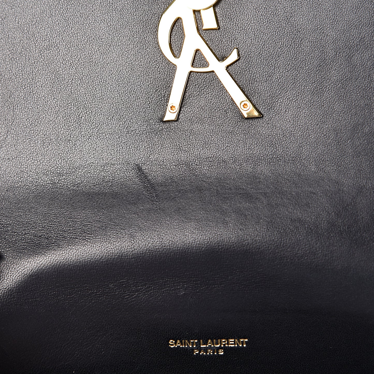 Lambskin Matelasse Monogram Vicky Chain Wallet Black