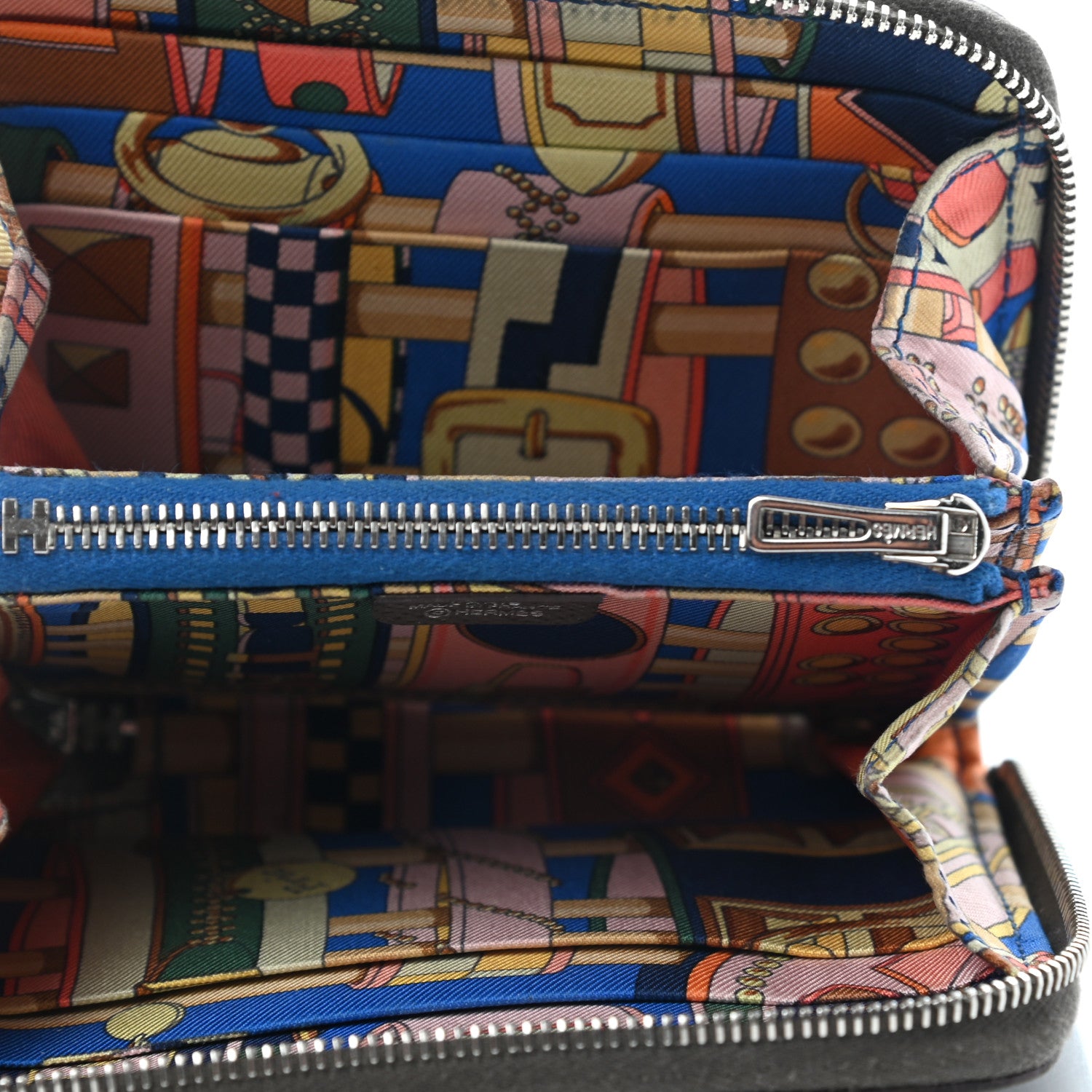 Hermes Epsom Silk'in Compact Wallet Etain 4 of 8