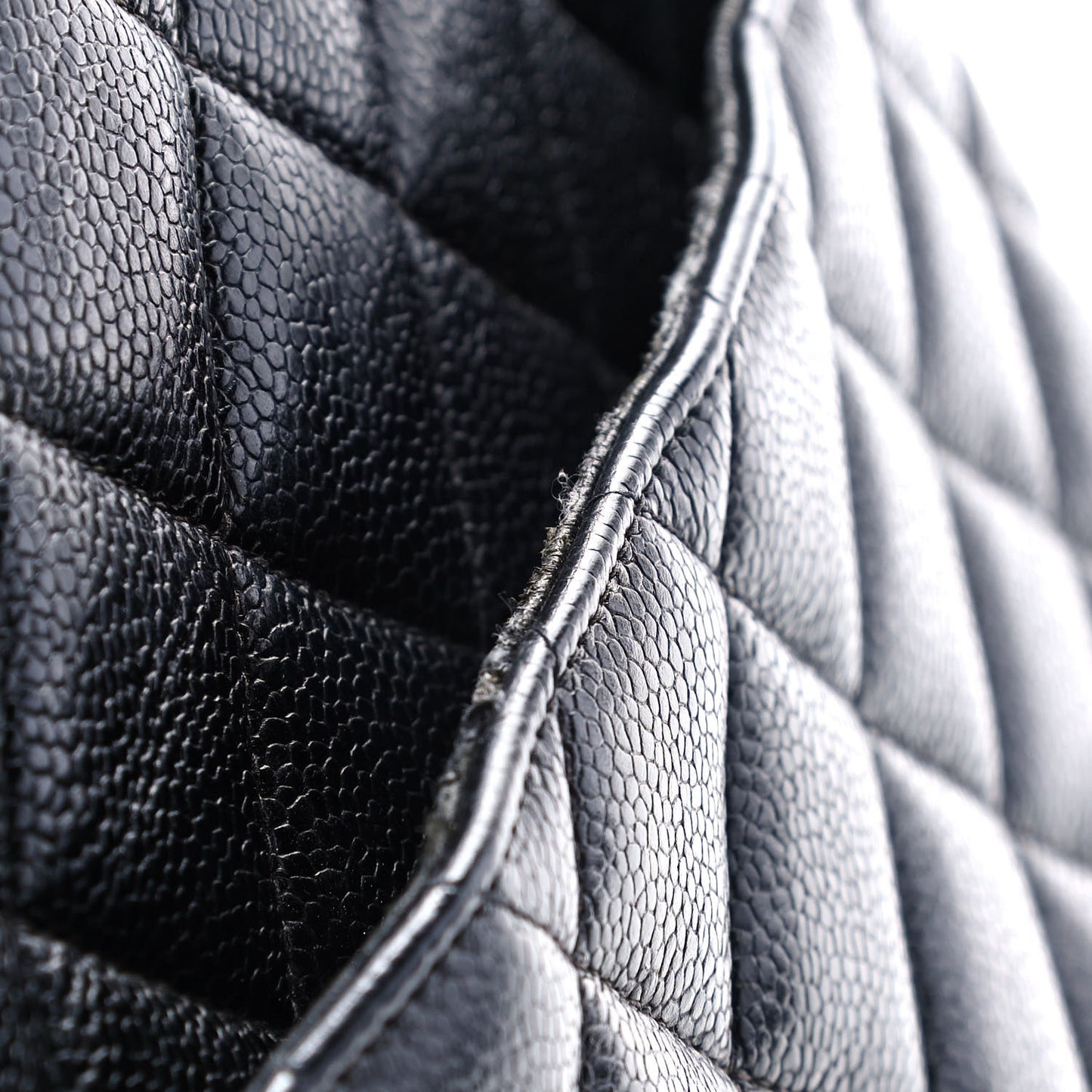 Caviar Quilted Medallion Tote Black