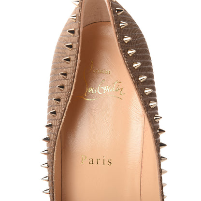 Christian Louboutin Nubuck Zarli Lame Anjalina 85 Pumps 38.5 Terracotta 13 of 16