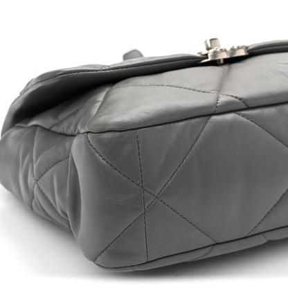 Chanel Lambskin Quilted Large Chanel 19 Flap Dark Grey 9 of 11