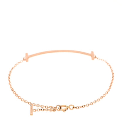 Tiffany 18K Rose Gold T Smile Bracelet 2 of 4