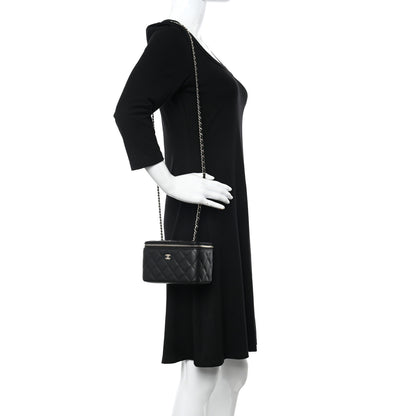 Chanel Caviar Quilted Small Vanity Case With Chain Black 2 of 10