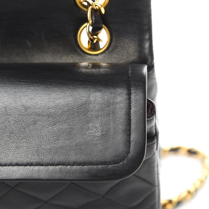Chanel Lambskin Quilted Small Double Flap Black 12 of 15