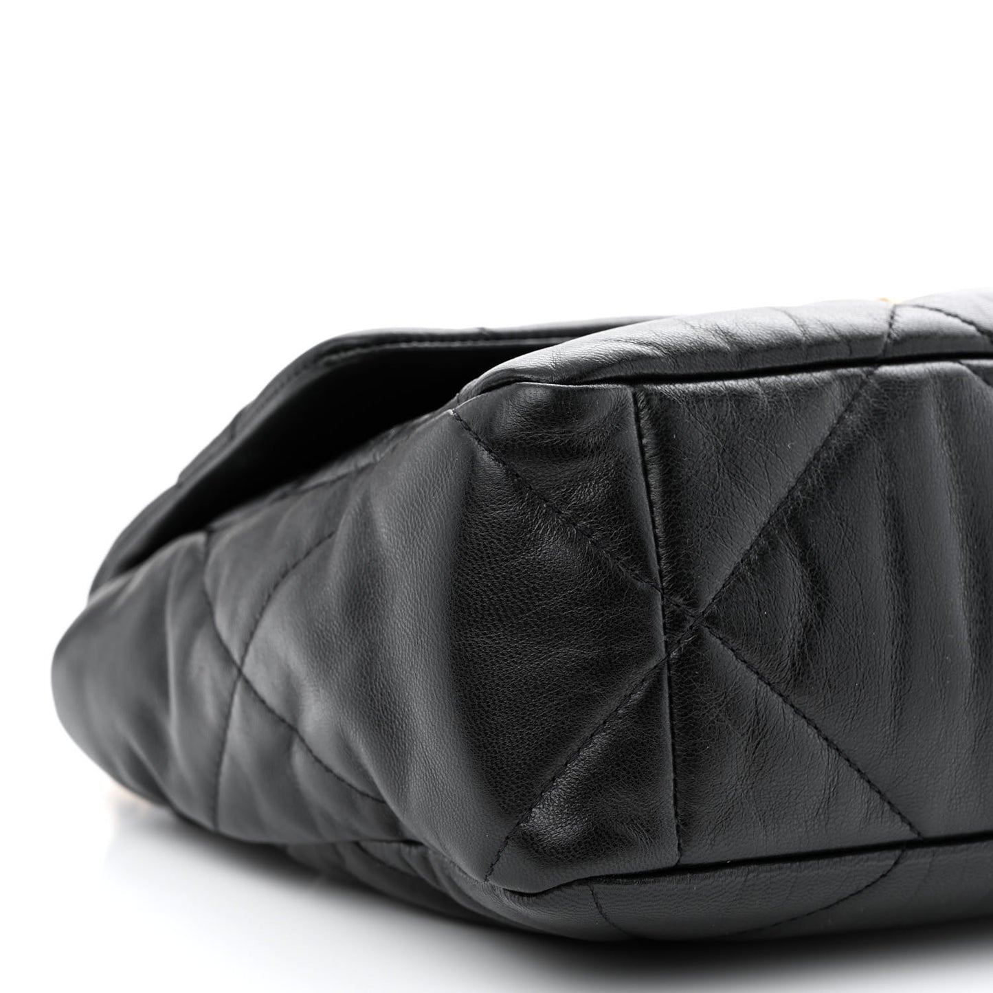 Lambskin Quilted Large Chanel 19 Flap Black