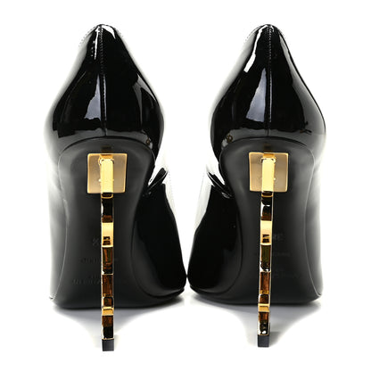 Saint Laurent Patent Opyum 110 Pumps 38.5 Black Gold 6 of 11