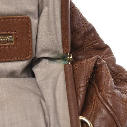 Marc Jacobs Calfskin Quilted Stam Brown 16 of 18