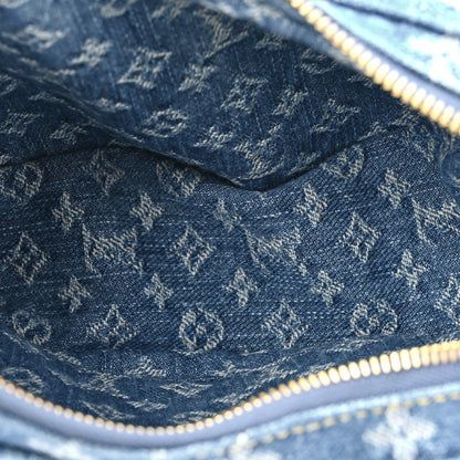 Louis Vuitton Monogram Denim Croissant MM Blue 6 of 14