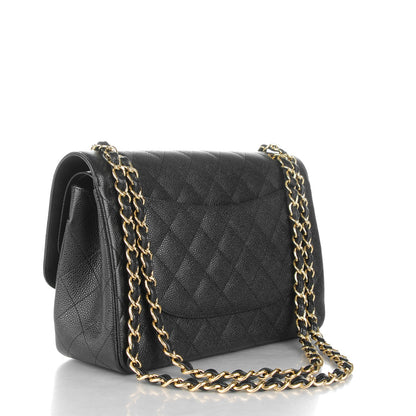 Chanel Caviar Quilted Jumbo Double Flap Black 3 of 8