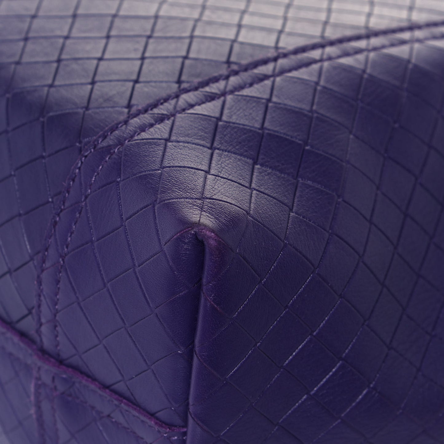Calfskin Intrecciomirage Large Tote Purple