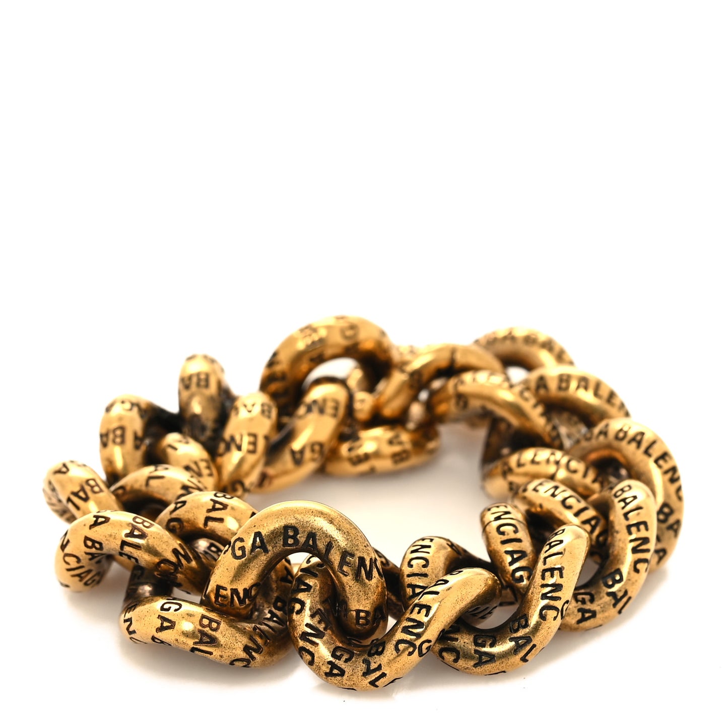 Logo Chain Bracelet Gold Antique Gold