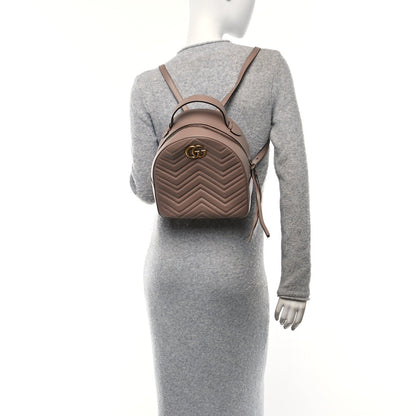 Gucci Calfskin Matelasse GG Marmont Backpack Porcelain Rose 2 of 10