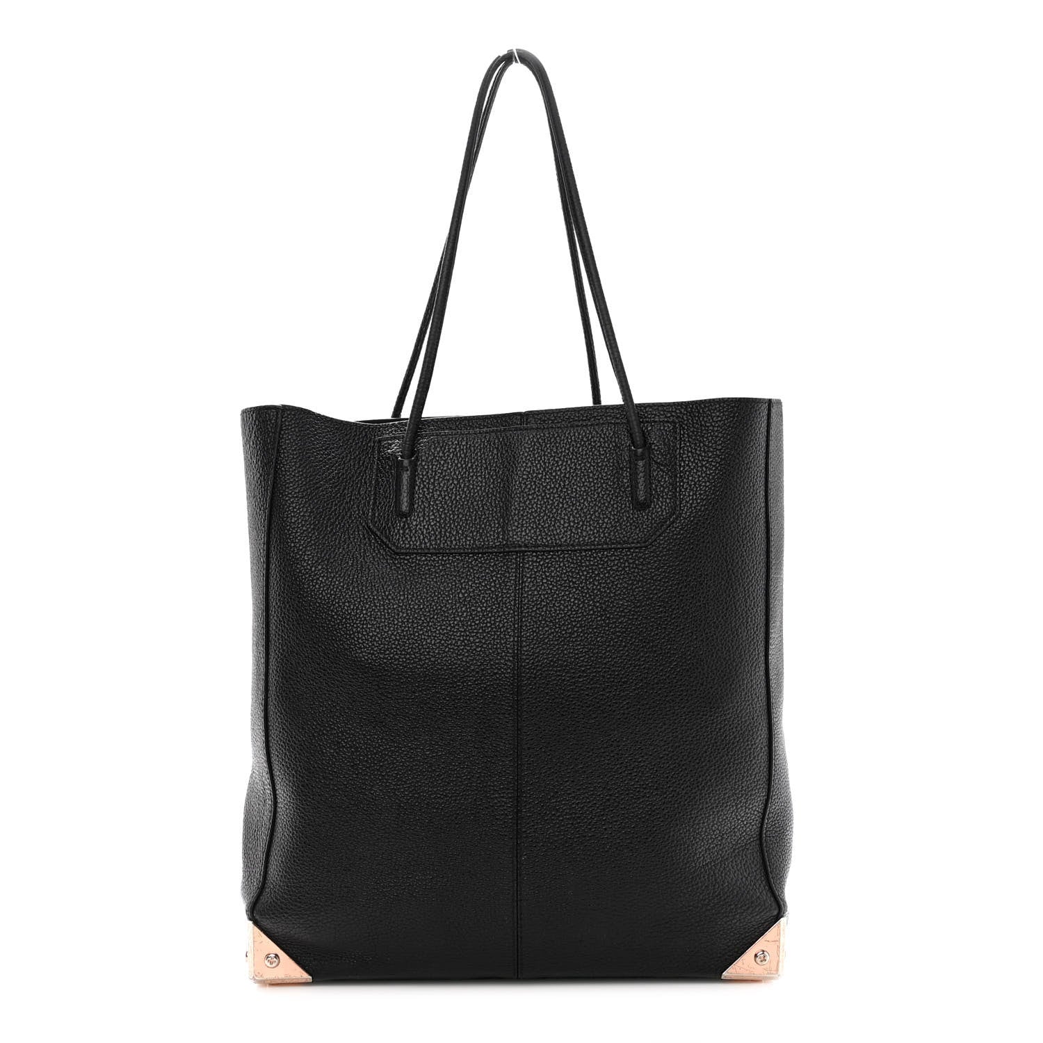 Alexander Wang Pebbled Calfskin Large Prisma Skeletal Tote Black Rose Gold Hardware 3 of 15
