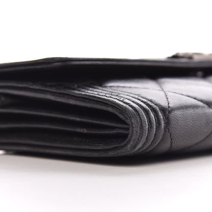 Chanel Lambskin Quilted Boy Flap Wallet Black 9 of 13