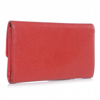 Chanel Caviar Large Flap Wallet Red 3 of 9