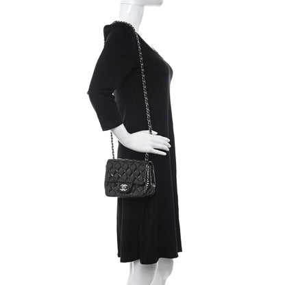 Chanel Patent Quilted Mini Square Flap Purple 2 of 8