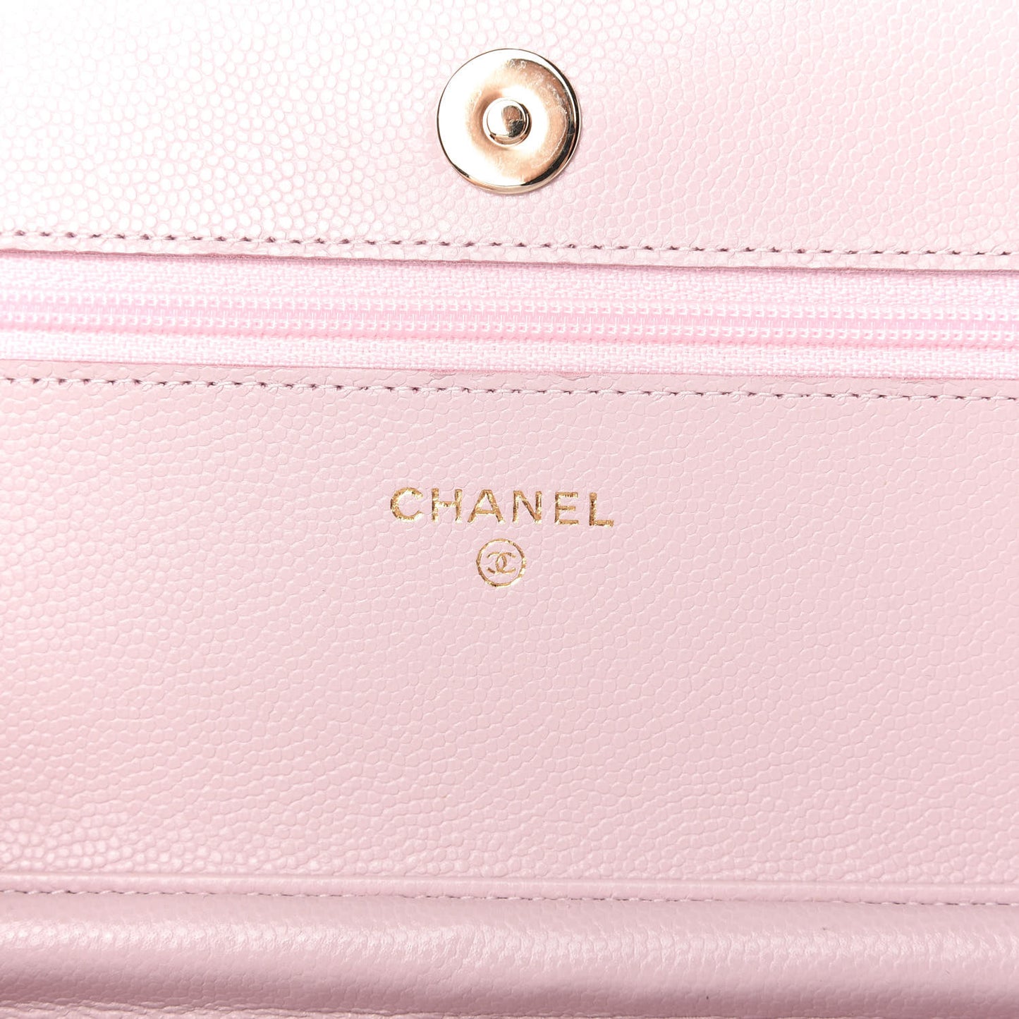 Caviar Quilted Coco Candy Wallet On Chain WOC Light Pink