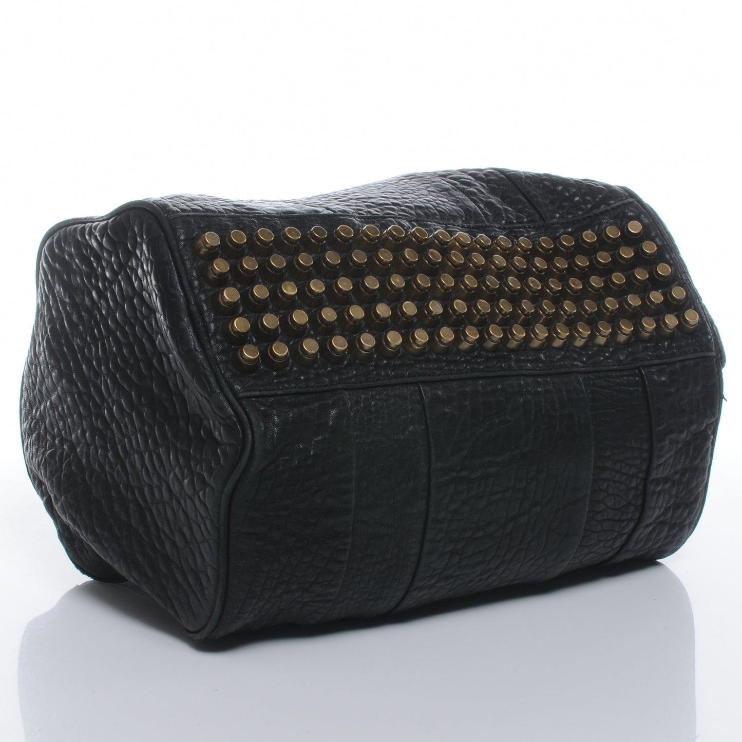 Leather Rocco w Antique Brass Hardware Black