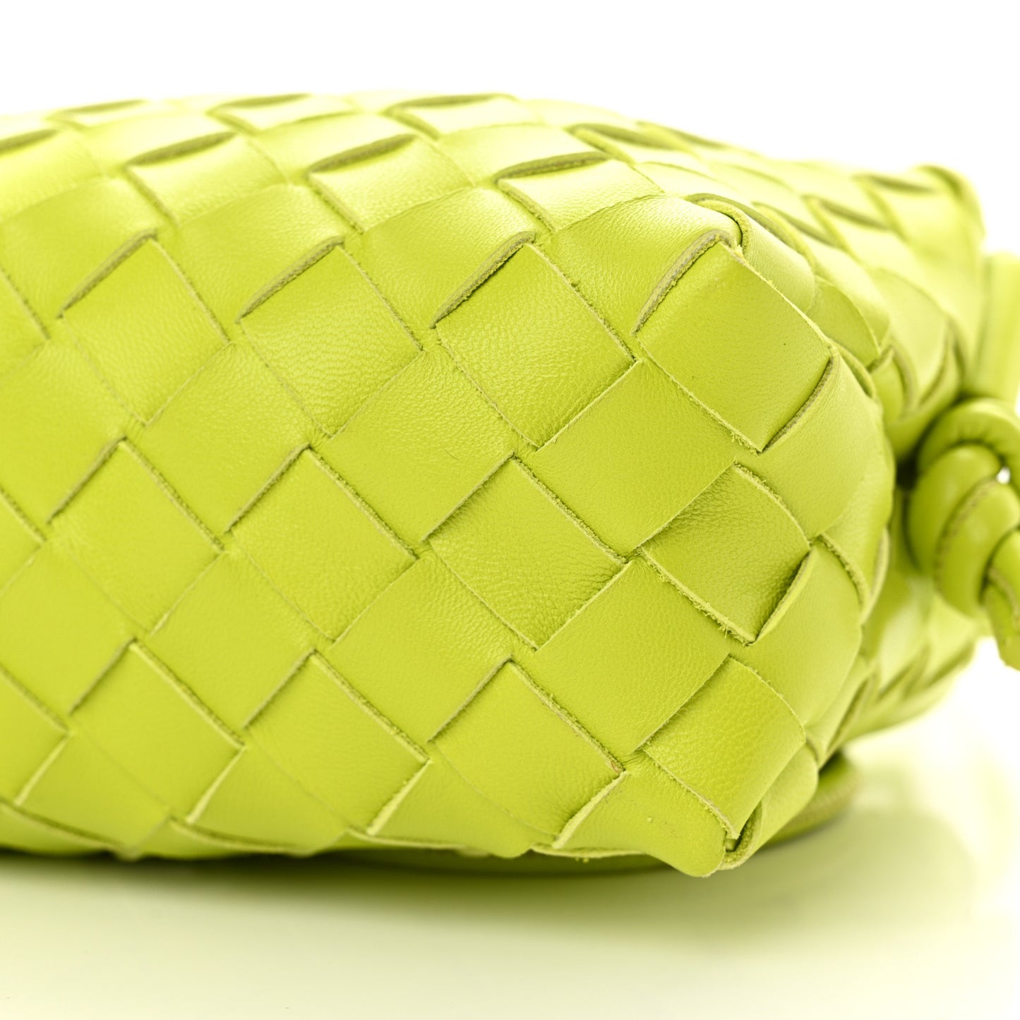 Nappa Intrecciato Mini Loop Camera Bag Acid Kiwi